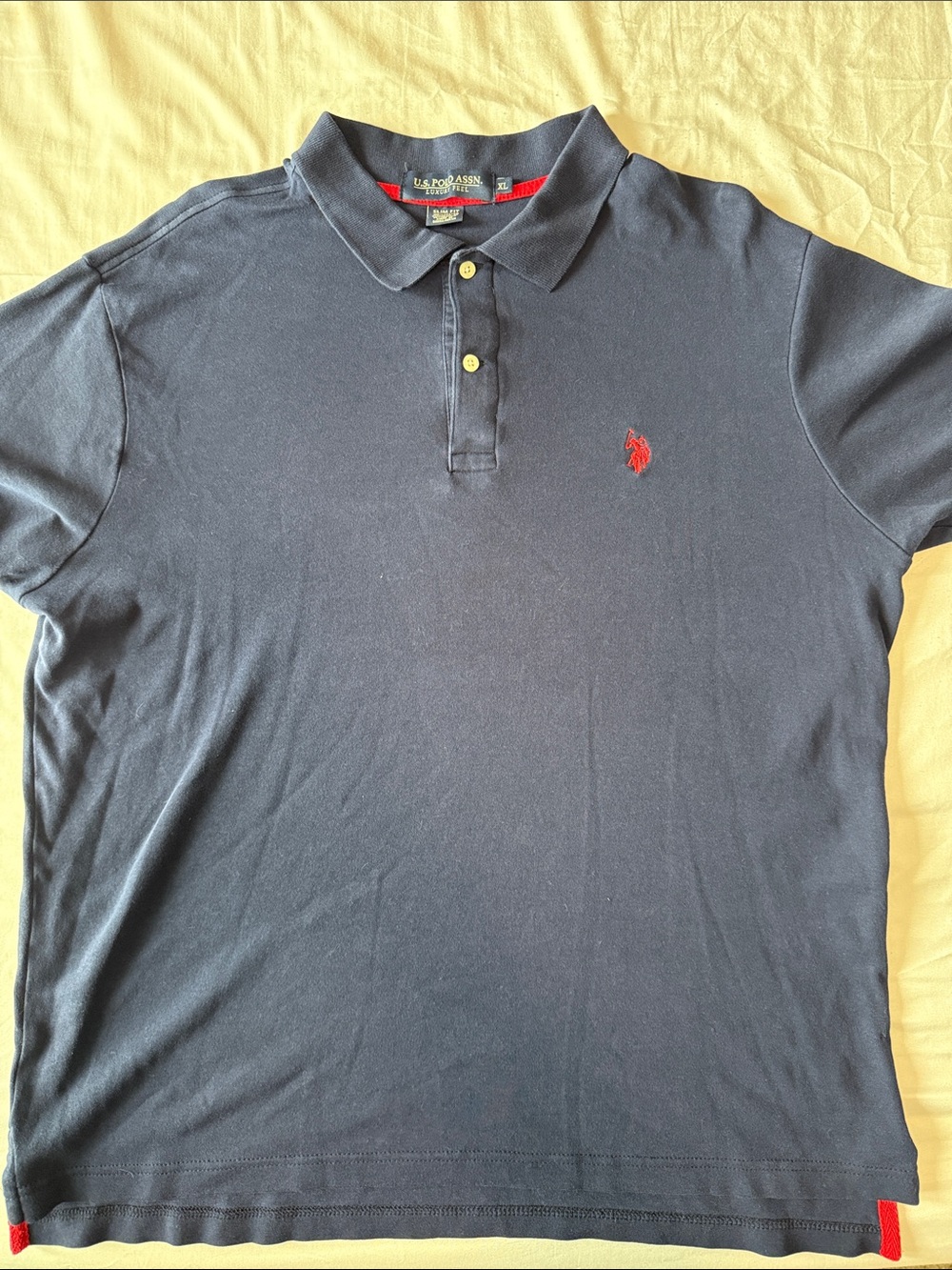 U.S. Polo Assn. Navy Polo with Red Embroidered Logo